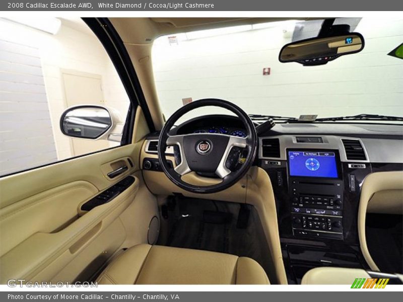 White Diamond / Cocoa/Light Cashmere 2008 Cadillac Escalade AWD