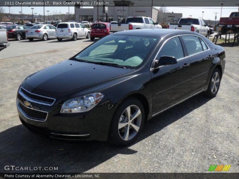Black Granite Metallic / Titanium 2011 Chevrolet Malibu LT