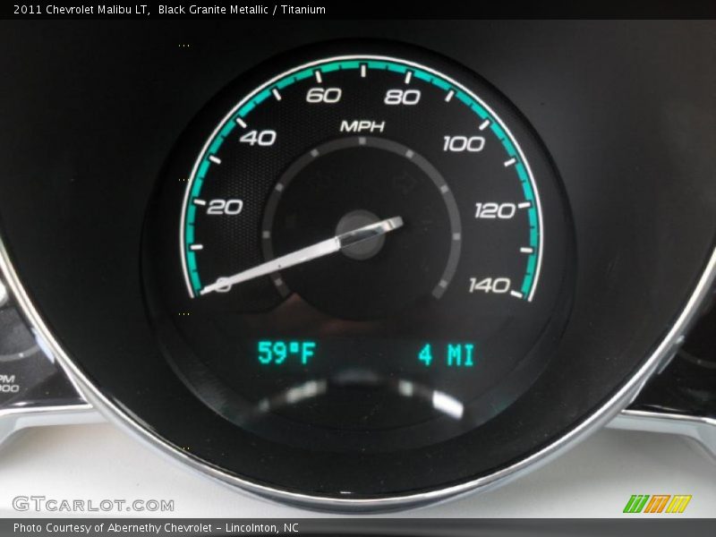 Black Granite Metallic / Titanium 2011 Chevrolet Malibu LT
