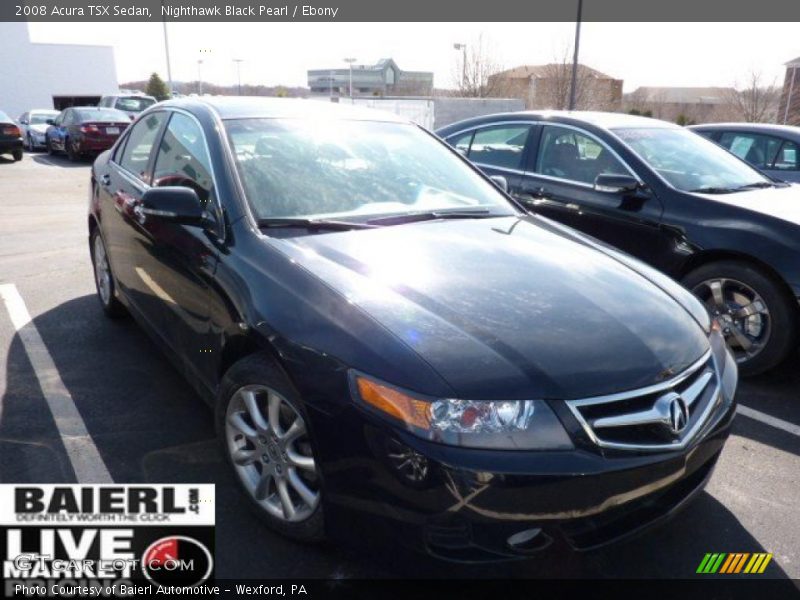 Nighthawk Black Pearl / Ebony 2008 Acura TSX Sedan