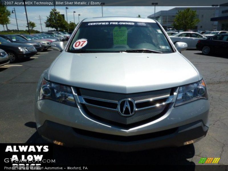 Billet Silver Metallic / Ebony 2007 Acura MDX Technology