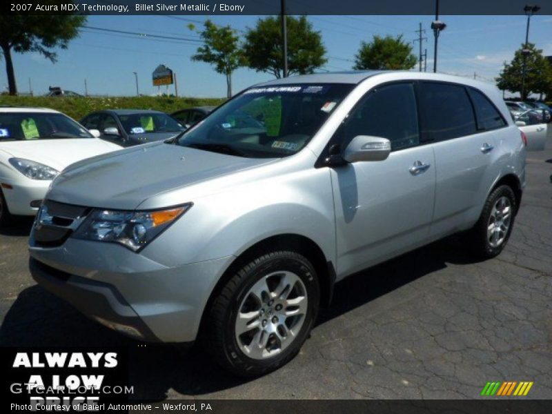 Billet Silver Metallic / Ebony 2007 Acura MDX Technology