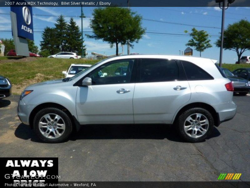 Billet Silver Metallic / Ebony 2007 Acura MDX Technology