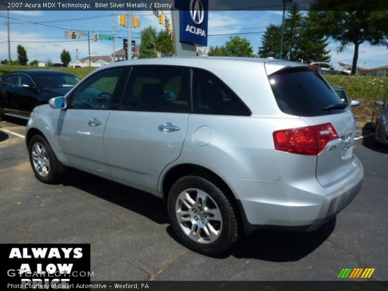 Billet Silver Metallic / Ebony 2007 Acura MDX Technology