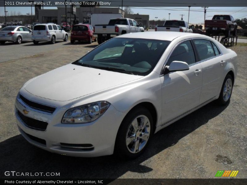 White Diamond Tricoat / Ebony 2011 Chevrolet Malibu LT