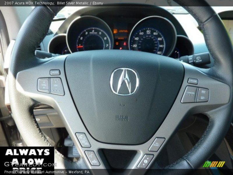 Billet Silver Metallic / Ebony 2007 Acura MDX Technology