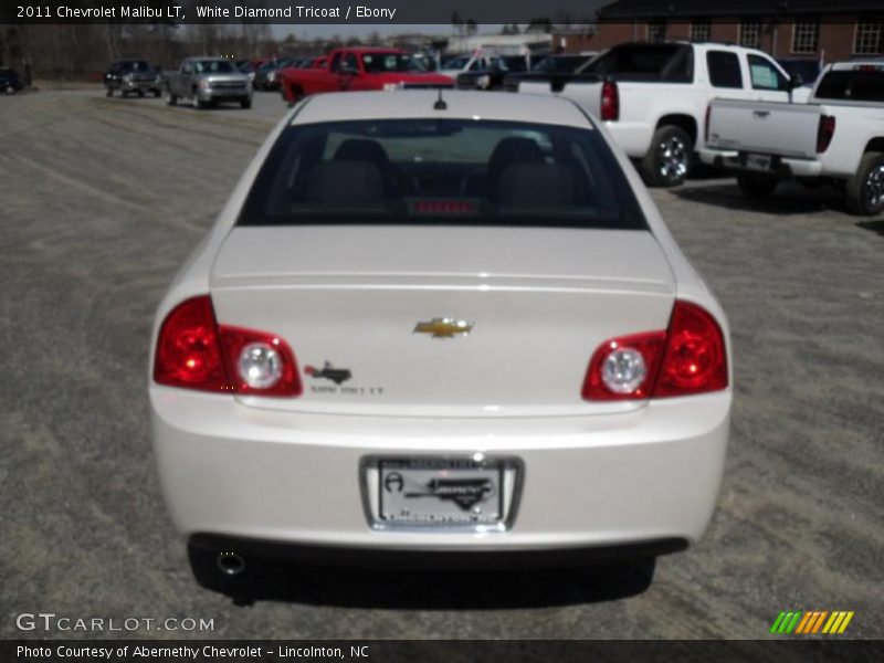 White Diamond Tricoat / Ebony 2011 Chevrolet Malibu LT