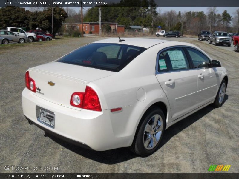 White Diamond Tricoat / Ebony 2011 Chevrolet Malibu LT