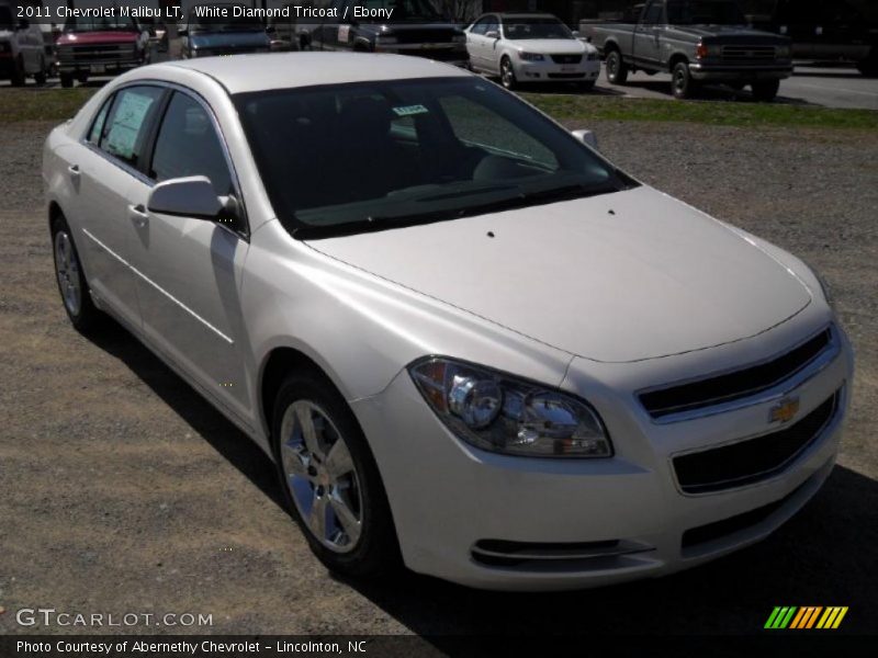 White Diamond Tricoat / Ebony 2011 Chevrolet Malibu LT