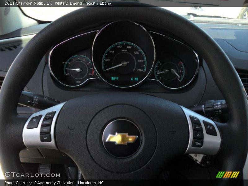 White Diamond Tricoat / Ebony 2011 Chevrolet Malibu LT