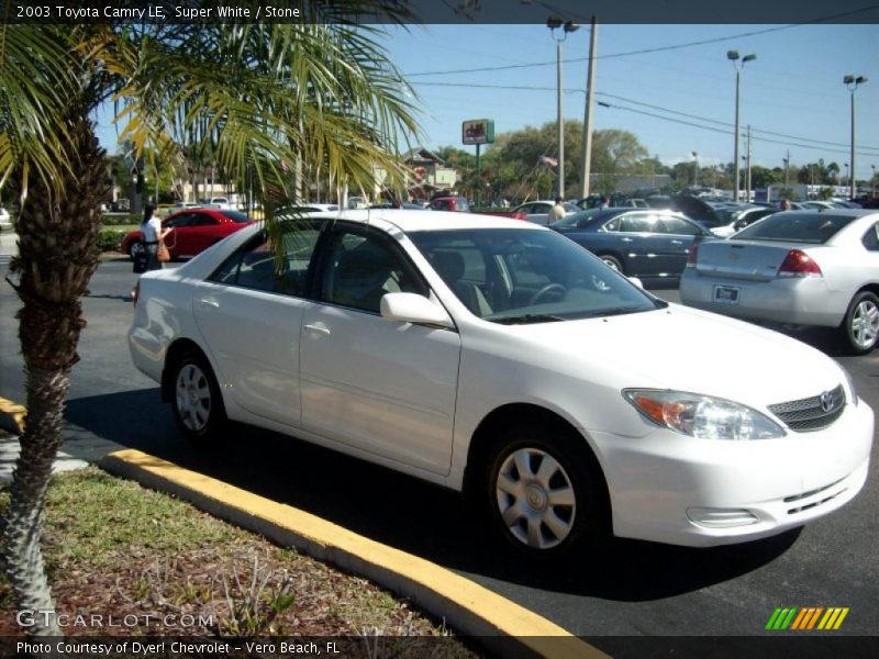 Super White / Stone 2003 Toyota Camry LE