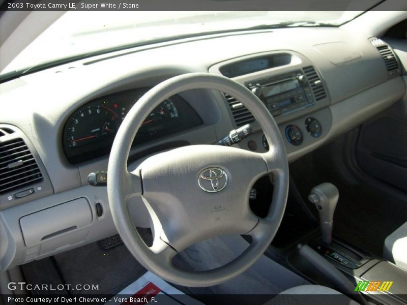 Super White / Stone 2003 Toyota Camry LE