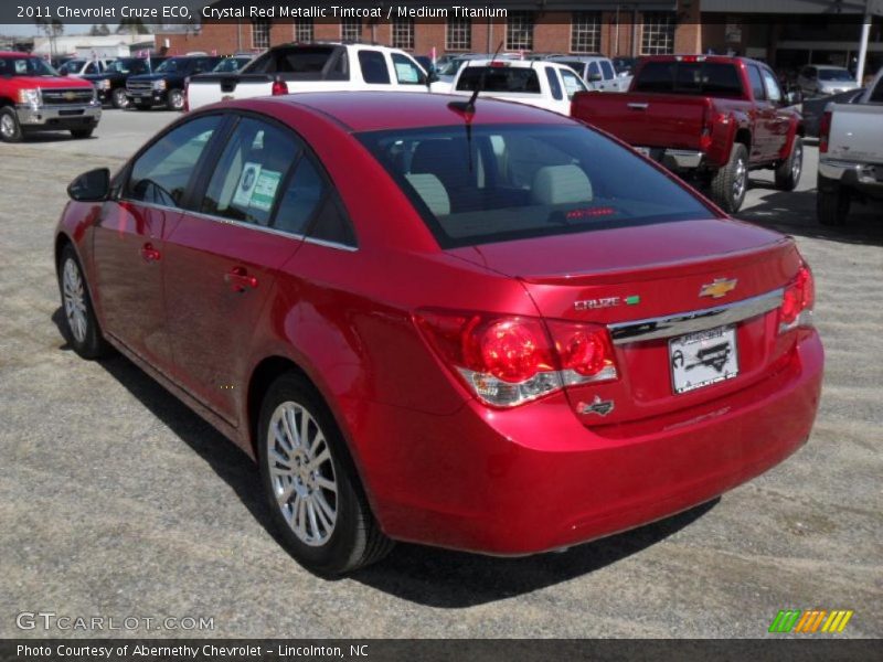 Crystal Red Metallic Tintcoat / Medium Titanium 2011 Chevrolet Cruze ECO