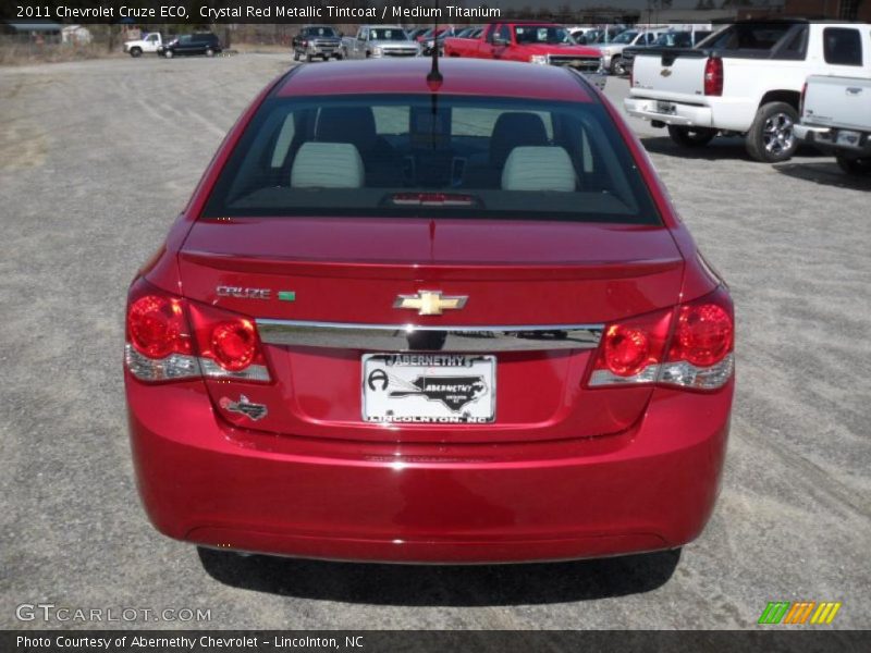 Crystal Red Metallic Tintcoat / Medium Titanium 2011 Chevrolet Cruze ECO