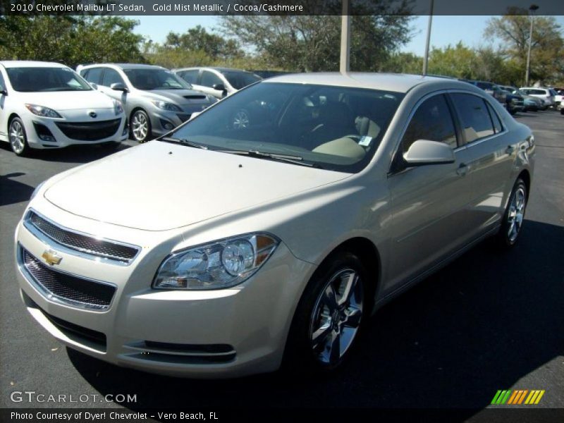 Gold Mist Metallic / Cocoa/Cashmere 2010 Chevrolet Malibu LT Sedan