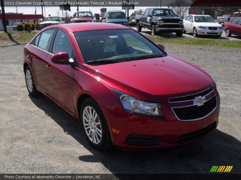 Crystal Red Metallic Tintcoat / Medium Titanium 2011 Chevrolet Cruze ECO