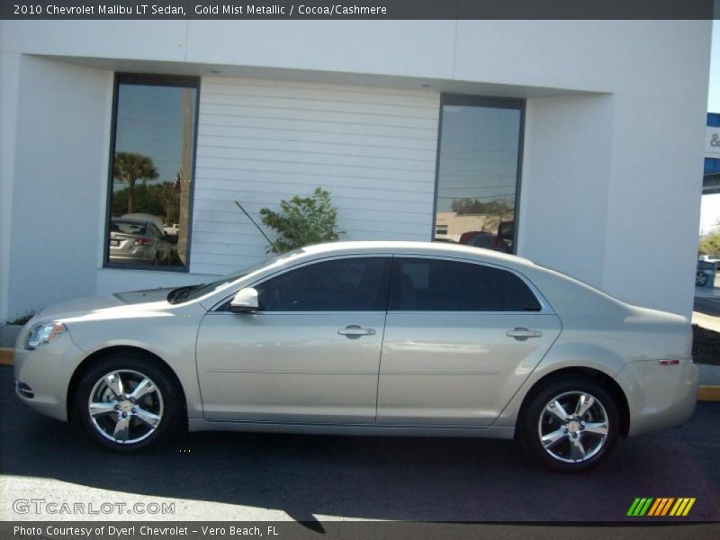 Gold Mist Metallic / Cocoa/Cashmere 2010 Chevrolet Malibu LT Sedan