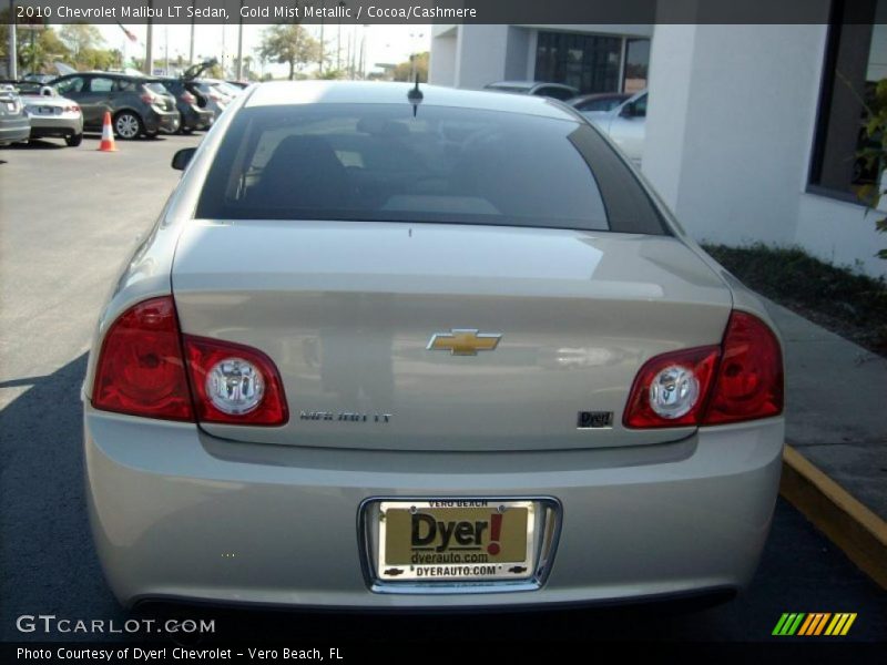 Gold Mist Metallic / Cocoa/Cashmere 2010 Chevrolet Malibu LT Sedan
