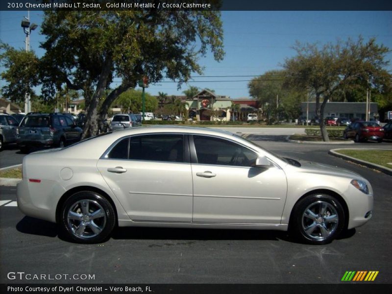 Gold Mist Metallic / Cocoa/Cashmere 2010 Chevrolet Malibu LT Sedan