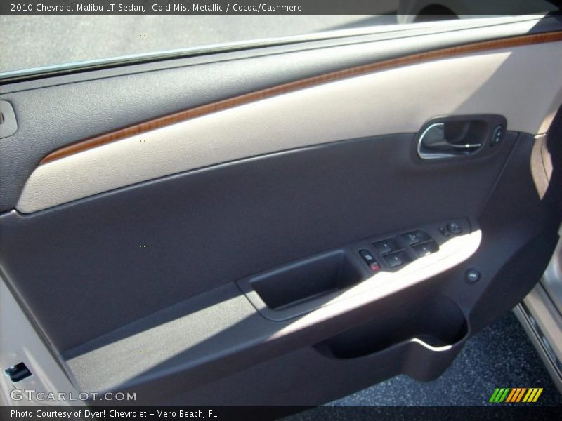 Gold Mist Metallic / Cocoa/Cashmere 2010 Chevrolet Malibu LT Sedan