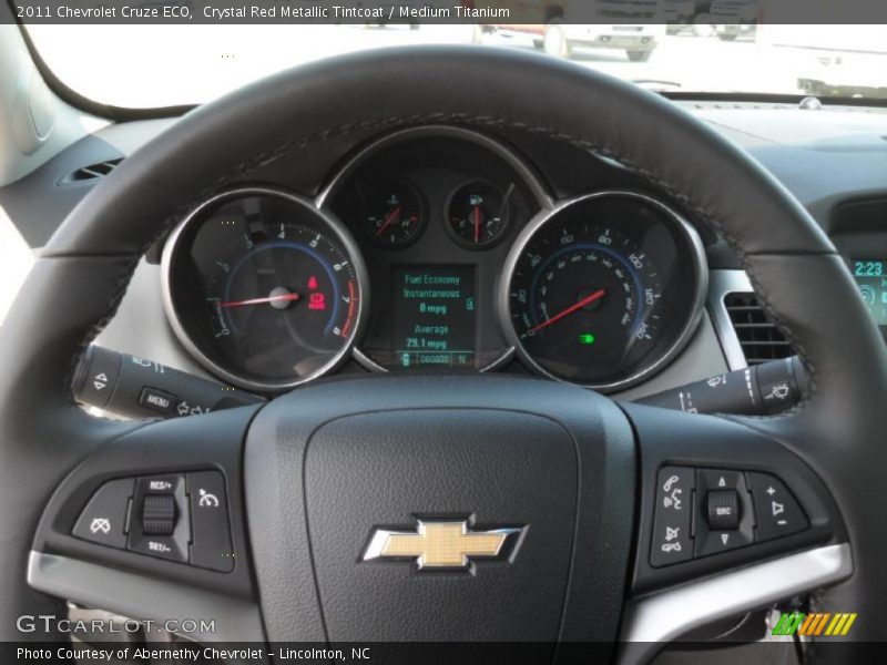 Crystal Red Metallic Tintcoat / Medium Titanium 2011 Chevrolet Cruze ECO