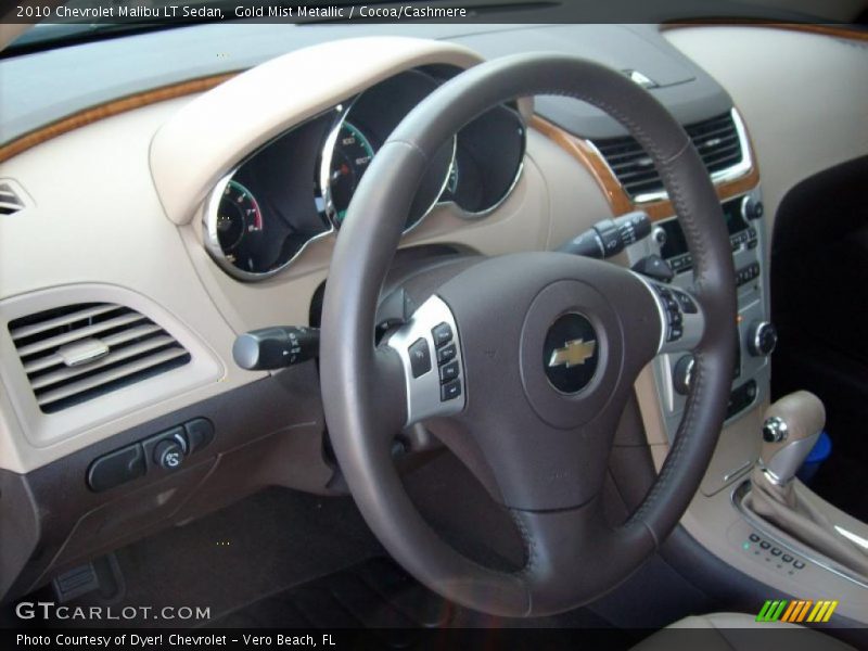 Gold Mist Metallic / Cocoa/Cashmere 2010 Chevrolet Malibu LT Sedan
