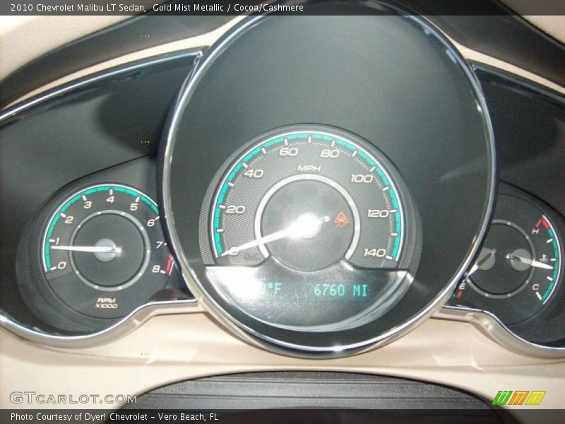 Gold Mist Metallic / Cocoa/Cashmere 2010 Chevrolet Malibu LT Sedan