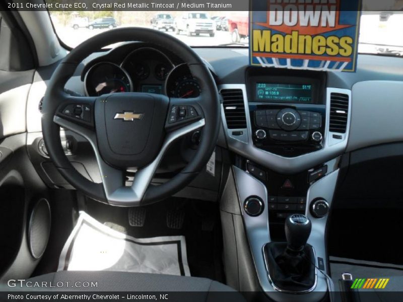 Crystal Red Metallic Tintcoat / Medium Titanium 2011 Chevrolet Cruze ECO