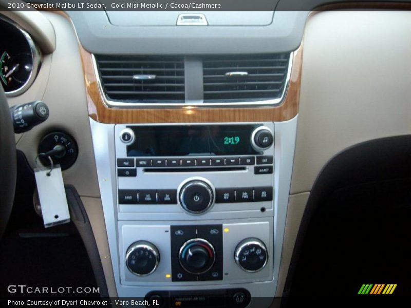Gold Mist Metallic / Cocoa/Cashmere 2010 Chevrolet Malibu LT Sedan