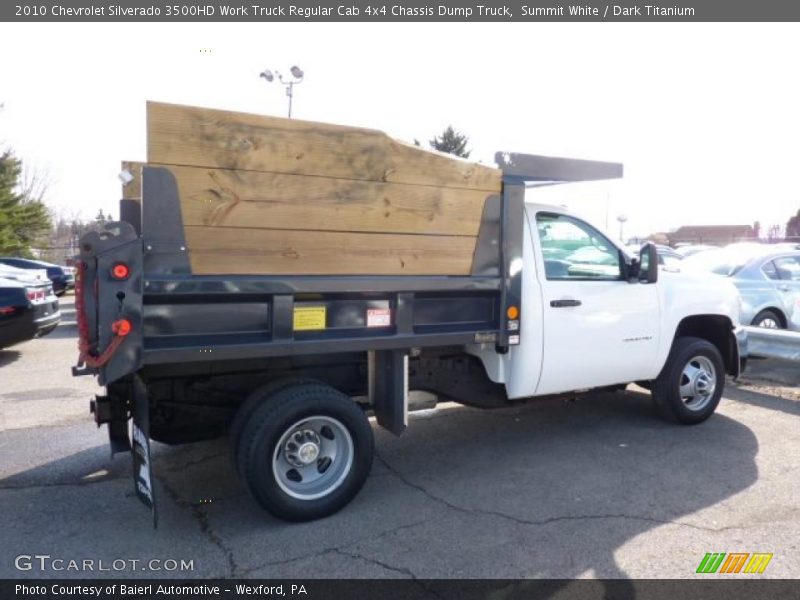 Summit White / Dark Titanium 2010 Chevrolet Silverado 3500HD Work Truck Regular Cab 4x4 Chassis Dump Truck