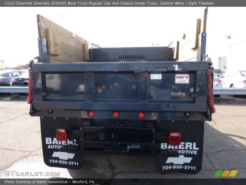 Summit White / Dark Titanium 2010 Chevrolet Silverado 3500HD Work Truck Regular Cab 4x4 Chassis Dump Truck