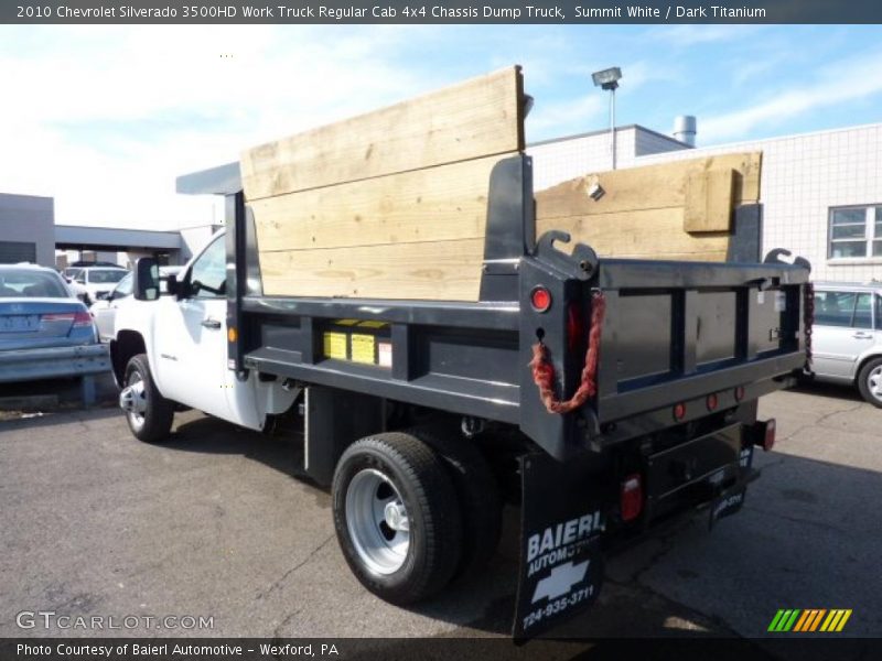 Summit White / Dark Titanium 2010 Chevrolet Silverado 3500HD Work Truck Regular Cab 4x4 Chassis Dump Truck