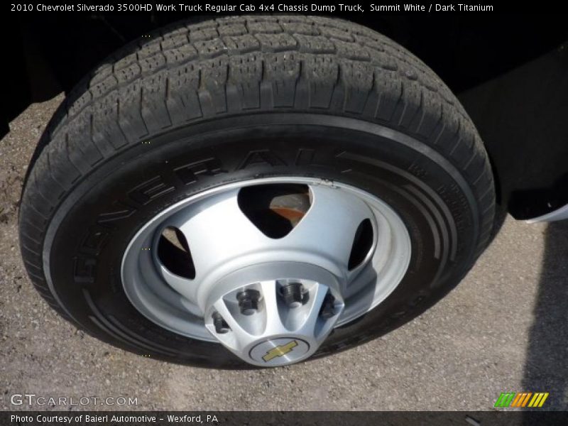 Summit White / Dark Titanium 2010 Chevrolet Silverado 3500HD Work Truck Regular Cab 4x4 Chassis Dump Truck
