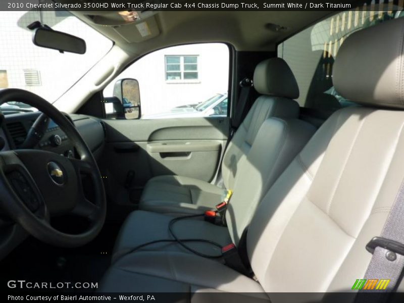 Summit White / Dark Titanium 2010 Chevrolet Silverado 3500HD Work Truck Regular Cab 4x4 Chassis Dump Truck