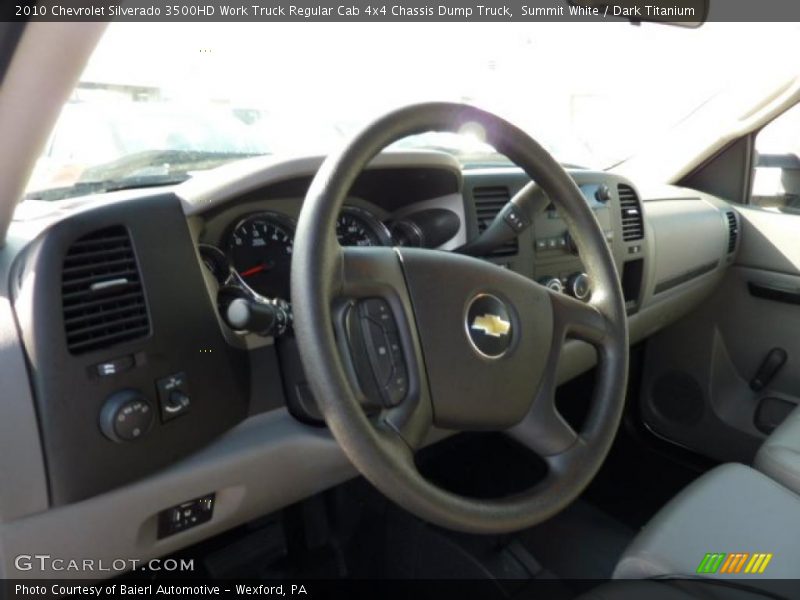  2010 Silverado 3500HD Work Truck Regular Cab 4x4 Chassis Dump Truck Steering Wheel