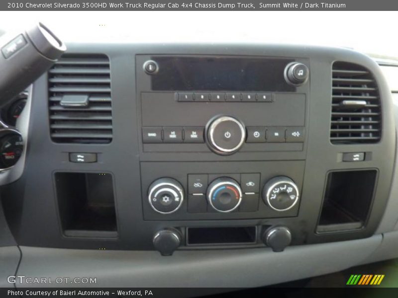 Controls of 2010 Silverado 3500HD Work Truck Regular Cab 4x4 Chassis Dump Truck