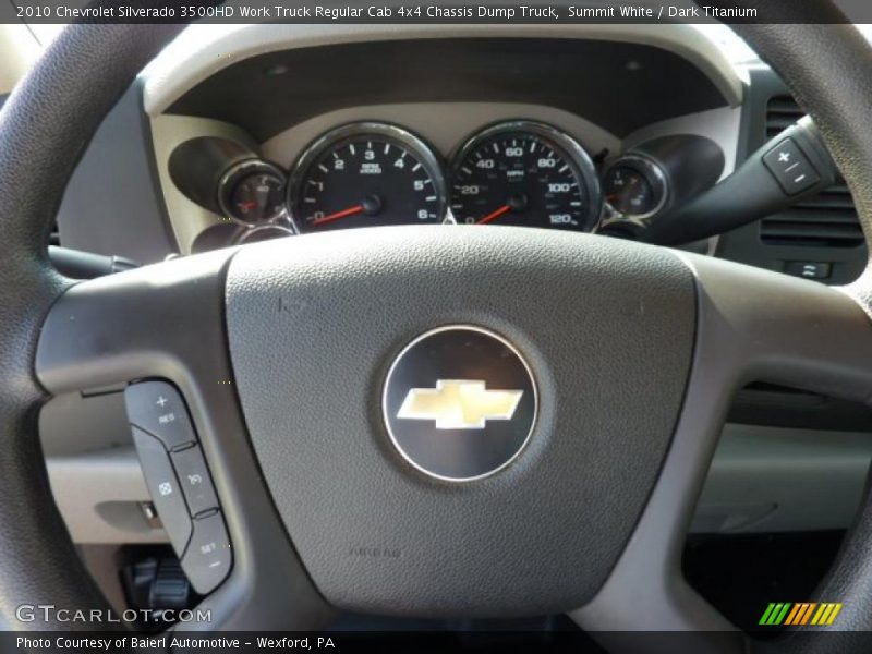 Summit White / Dark Titanium 2010 Chevrolet Silverado 3500HD Work Truck Regular Cab 4x4 Chassis Dump Truck