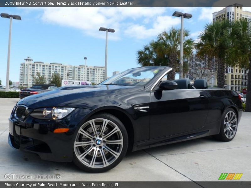 Jerez Black Metallic / Silver Novillo Leather 2008 BMW M3 Convertible