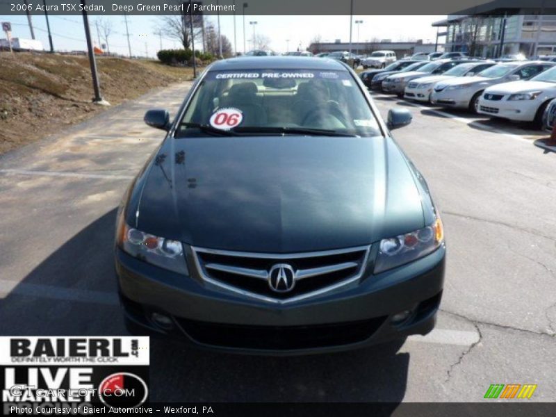 Deep Green Pearl / Parchment 2006 Acura TSX Sedan