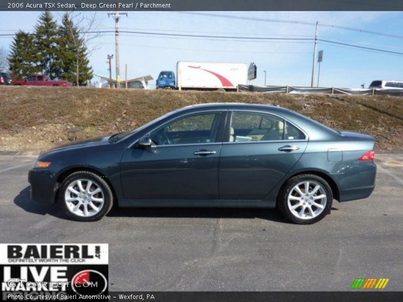 Deep Green Pearl / Parchment 2006 Acura TSX Sedan