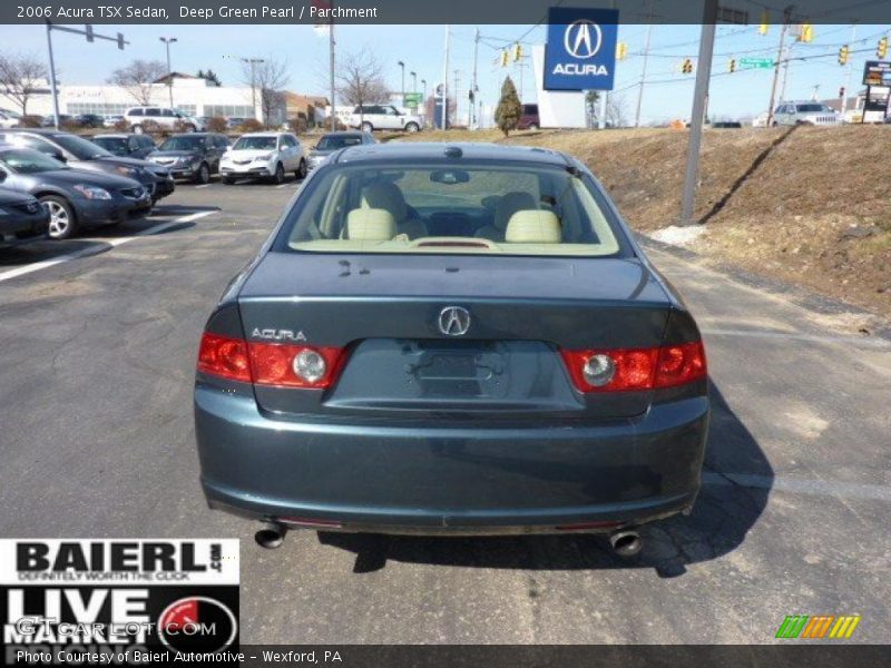 Deep Green Pearl / Parchment 2006 Acura TSX Sedan