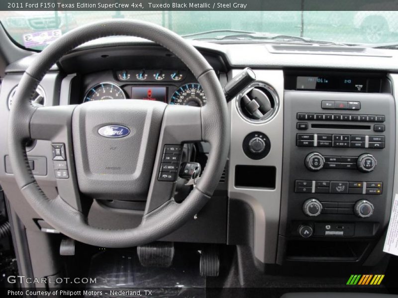 Tuxedo Black Metallic / Steel Gray 2011 Ford F150 Texas Edition SuperCrew 4x4