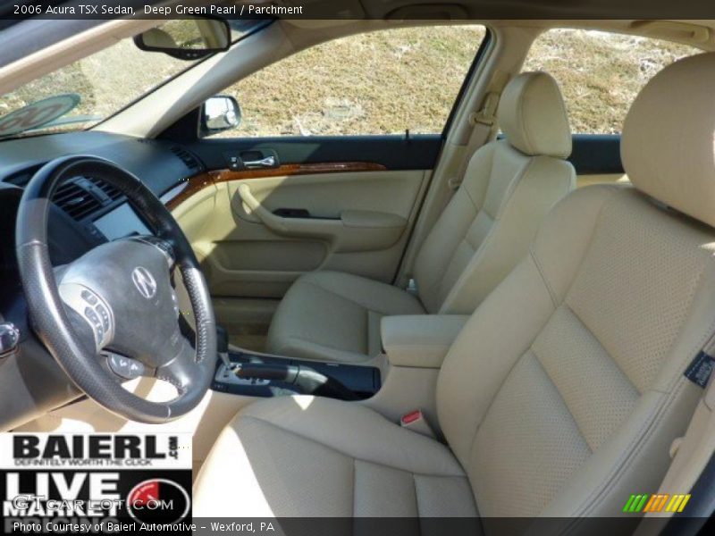 Deep Green Pearl / Parchment 2006 Acura TSX Sedan