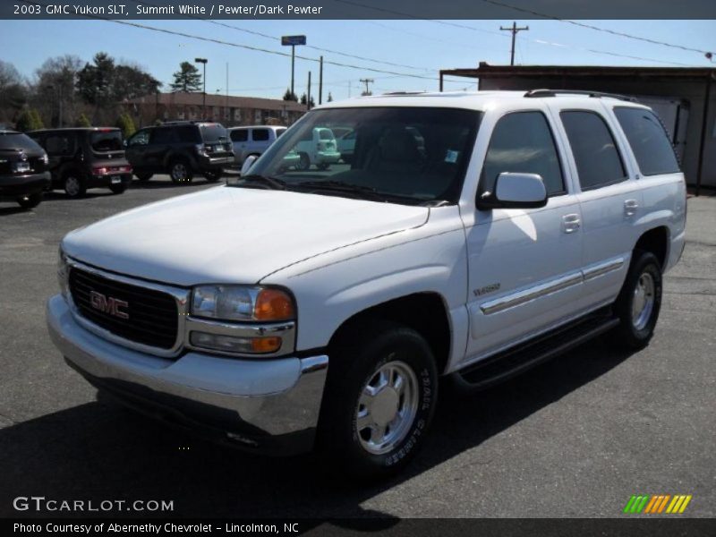 Summit White / Pewter/Dark Pewter 2003 GMC Yukon SLT