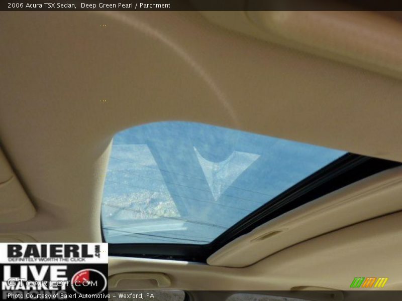 Deep Green Pearl / Parchment 2006 Acura TSX Sedan