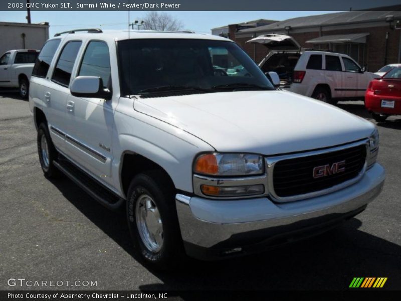 Summit White / Pewter/Dark Pewter 2003 GMC Yukon SLT