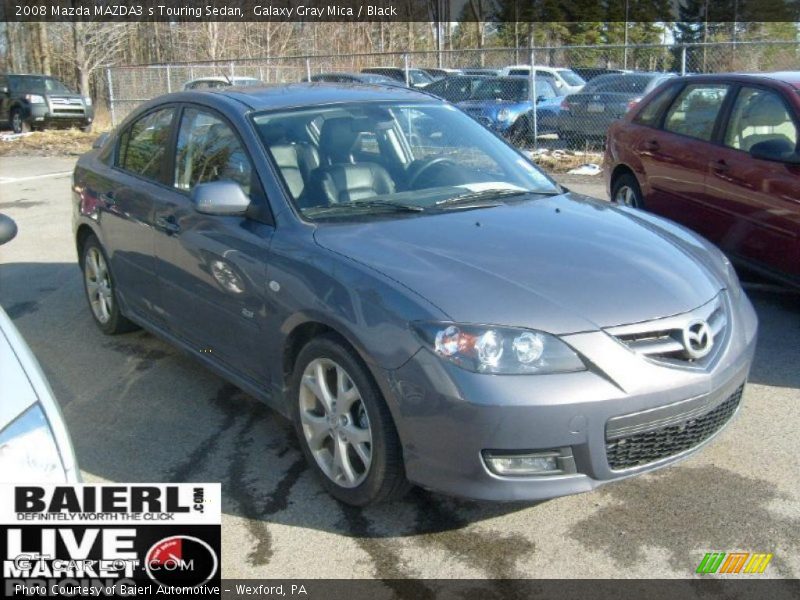 Galaxy Gray Mica / Black 2008 Mazda MAZDA3 s Touring Sedan