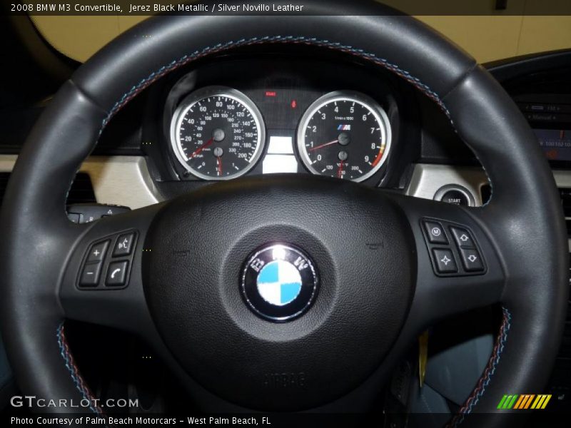 Jerez Black Metallic / Silver Novillo Leather 2008 BMW M3 Convertible