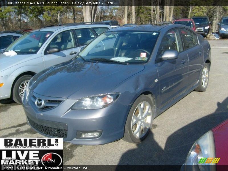 Galaxy Gray Mica / Black 2008 Mazda MAZDA3 s Touring Sedan