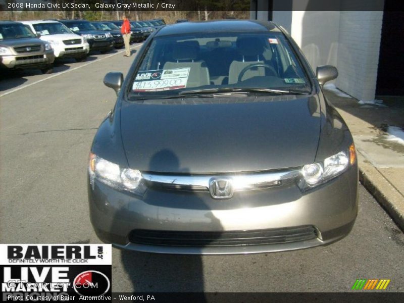 Galaxy Gray Metallic / Gray 2008 Honda Civic LX Sedan